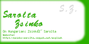 sarolta zsinko business card